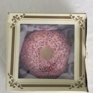 Christmas Glass Mouth Blown Hand Painted Doughnut Ornament made in Poland